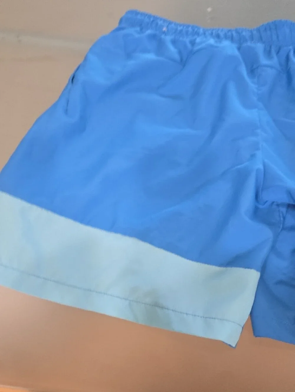 Nike Bright Blue Men's Athletic Shorts with Black Swoosh